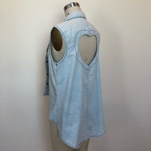 LF Heart Cut-out chambray